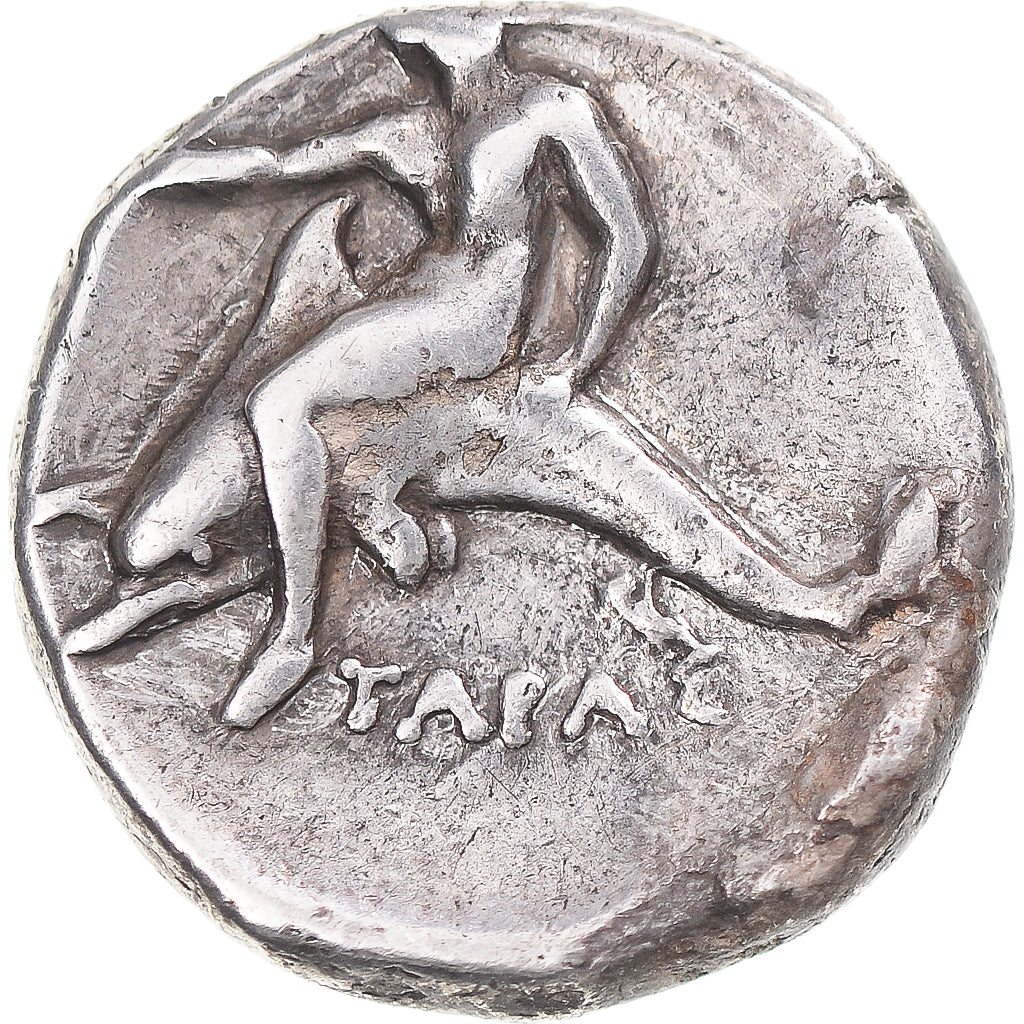 Coin, Calabria, Nomos, ca. 380-340 BC, Tarentum, VF(30-35), Silver