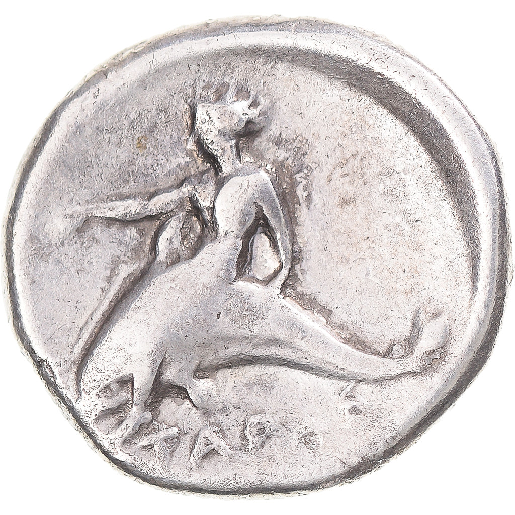 Coin, Calabria, Nomos, ca. 380-340 BC, Tarentum, VF(30-35), Silver
