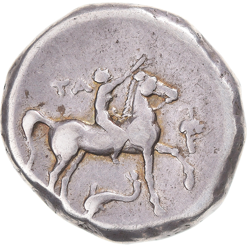 Moneta, Calabria, Nomos, ca. 281-228 BC, Tarentum, Very rare, BB, Argento, HN