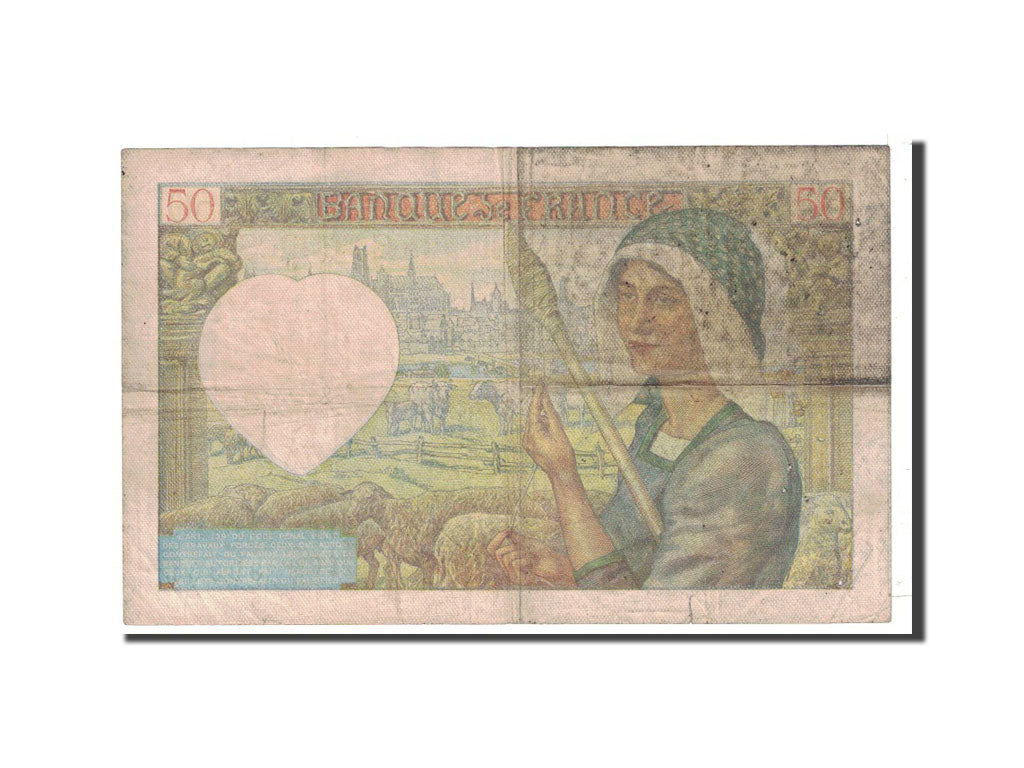 Billete, Francia, 50 Francs, 1941, 1941-04-24, BC, Fayette:19.9, KM:93