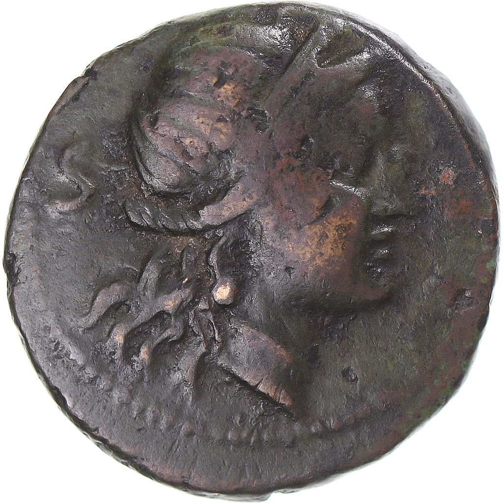 Moneta, Bruttium, Semis, ca. 193-150 BC, Hipponion, VF(30-35), Brązowy