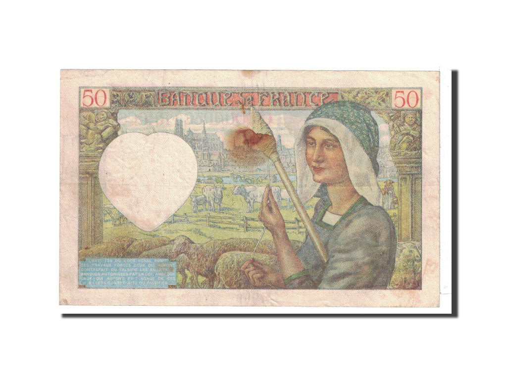 France, 50 Francs, 1941, 1941-03-13, KM:93, TTB, Fayette:19.7