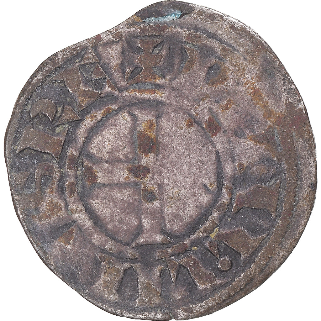Moeda, França, Philip II, Denier, 1180-1223, Saint-Martin de Tours, VF(20-25)