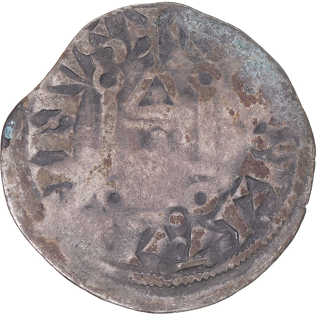 Moeda, França, Philip II, Denier, 1180-1223, Saint-Martin de Tours, VF(20-25)