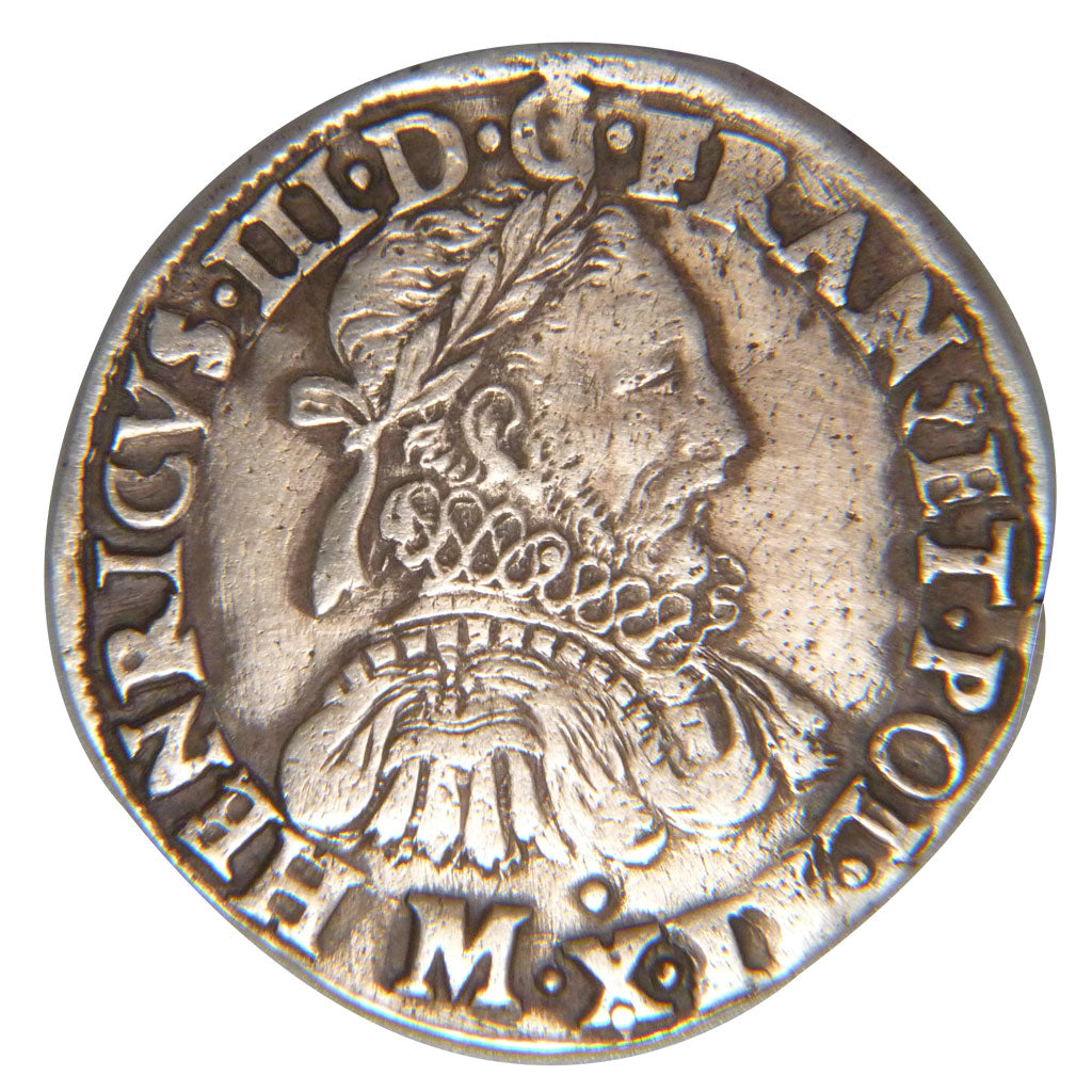 FRANCE, Teston, 1576, Toulouse, AU(50-53), Silver, Duplessy #1126, 9.30