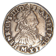 FRANCE, Teston, 1576, Toulouse, AU(50-53), Silver, Duplessy #1126, 9.30