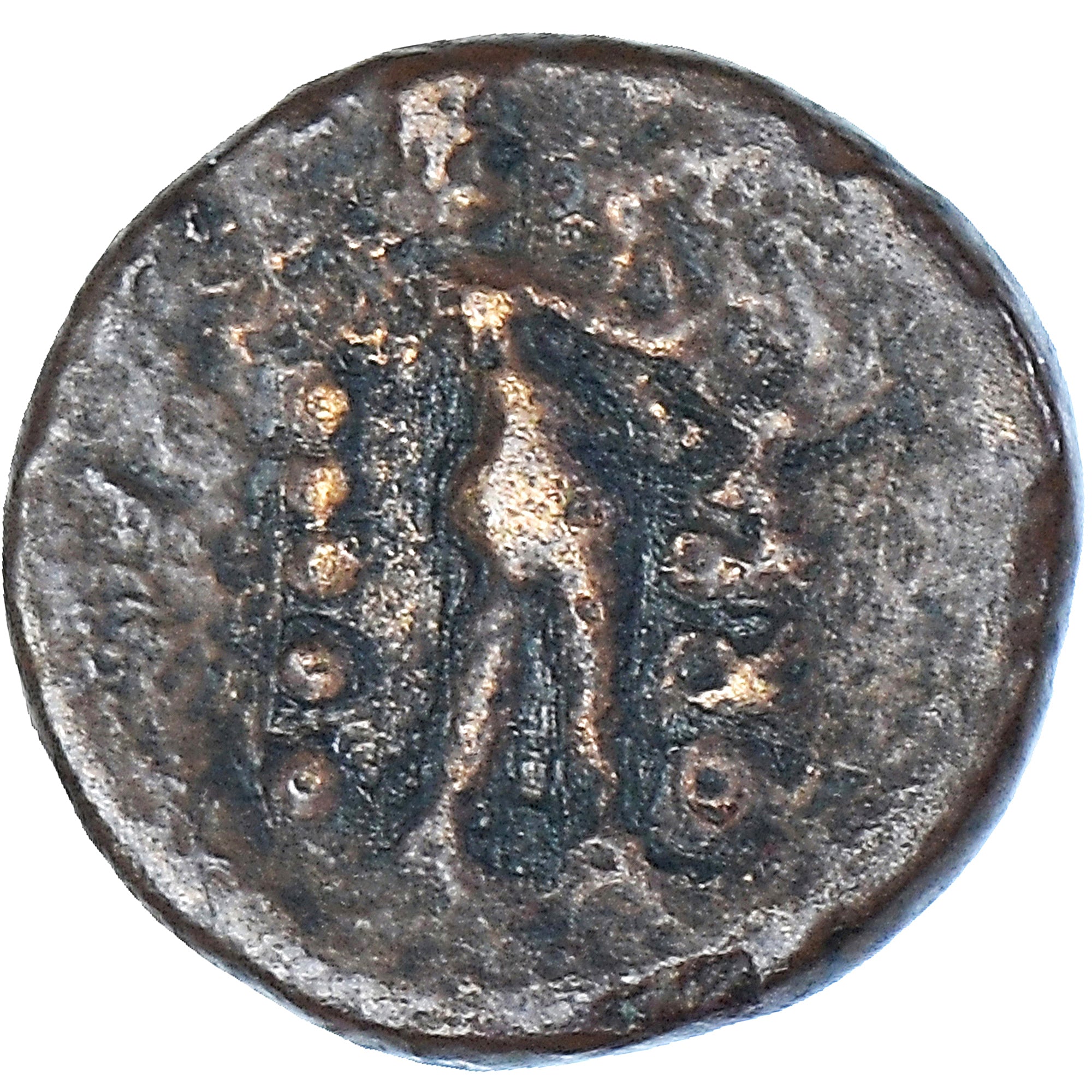 Moeda, Apúlia, Quincunx, ca. 210-150 BC, Hyrium, VF(20-25), Bronze, HN