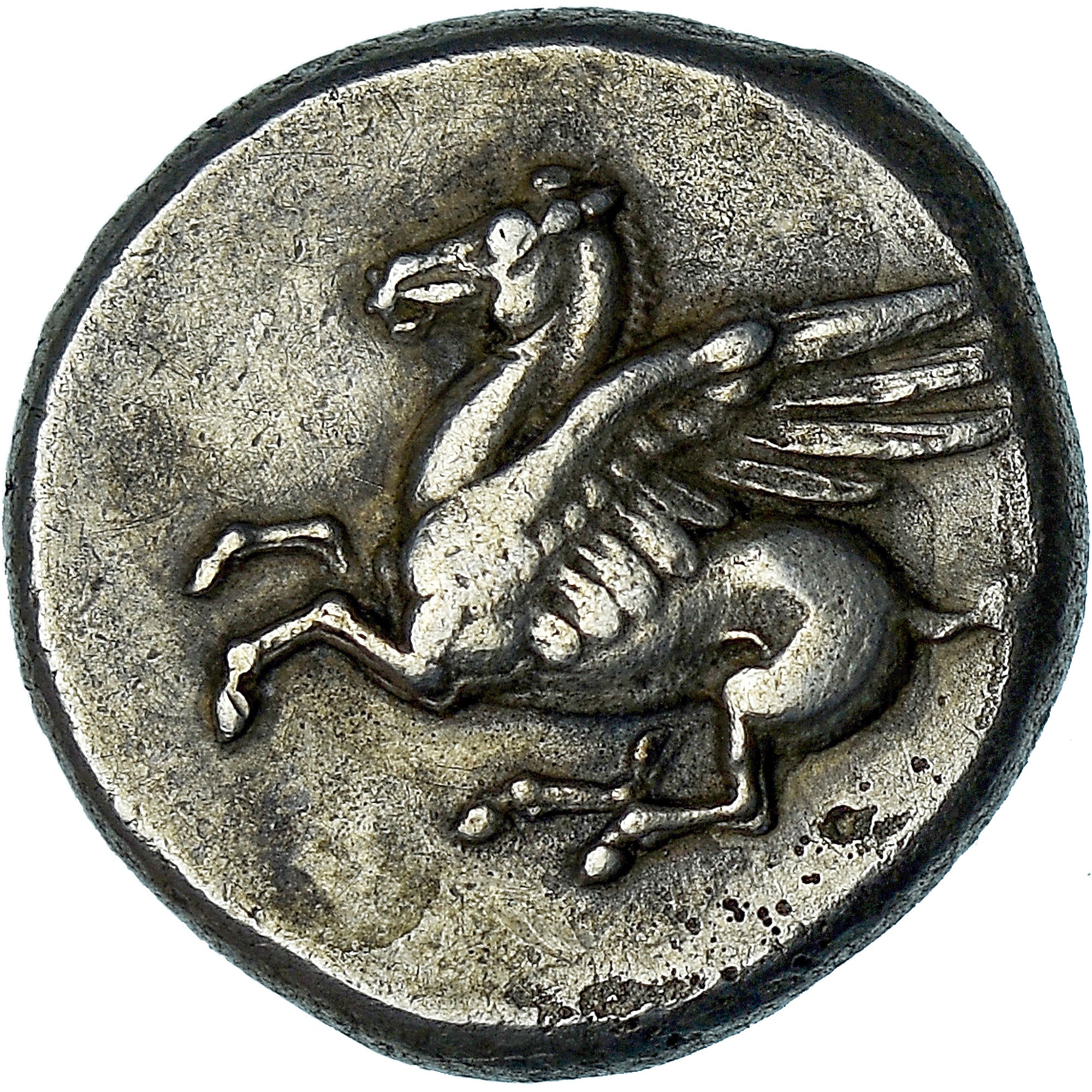 Coin, Bruttium, Stater, ca. 350-340 BC, Mesma, Very rare, AU(50-53), Silver, HN