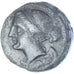 Moneda, Bruttium, Æ, ca. 211-208 BC, BC+, Bronce, HN Italy:1997