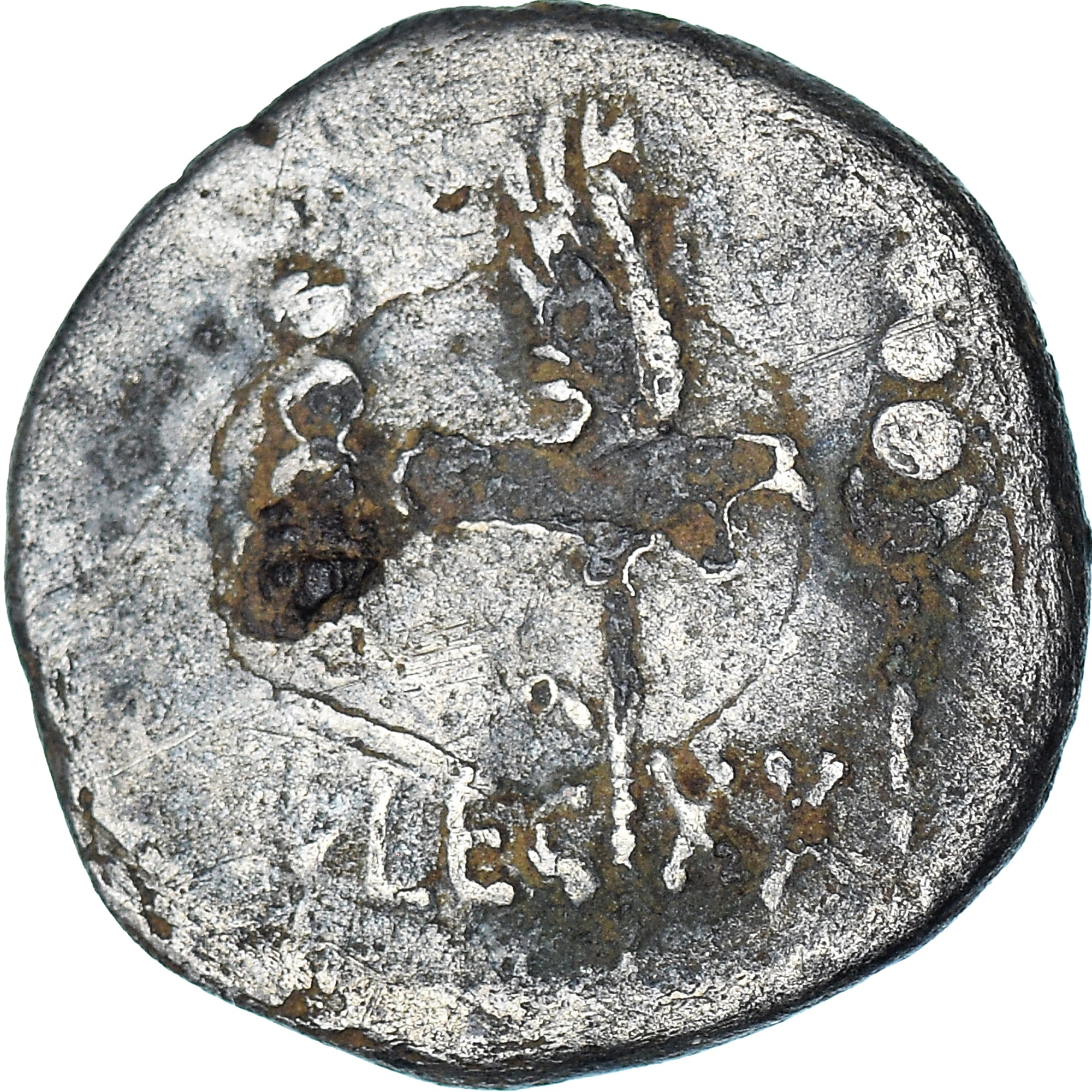 Coin, Marcus Antonius, Denarius, 32-31 BC, Traveling Mint, Fourrée, F(12-15)