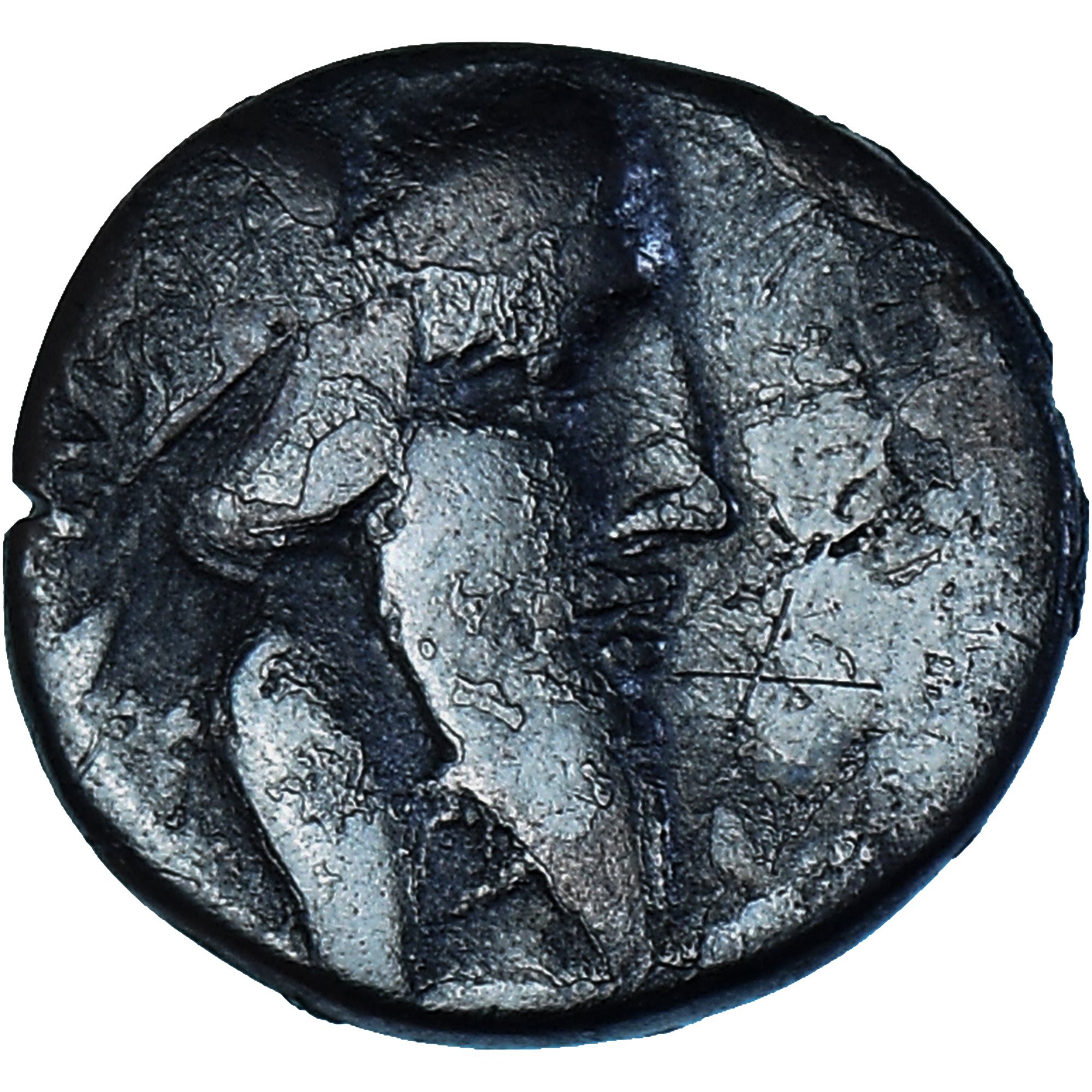 Coin, Titia, Denarius, 90 BC, Rome, Countermark, VF(20-25), Silver