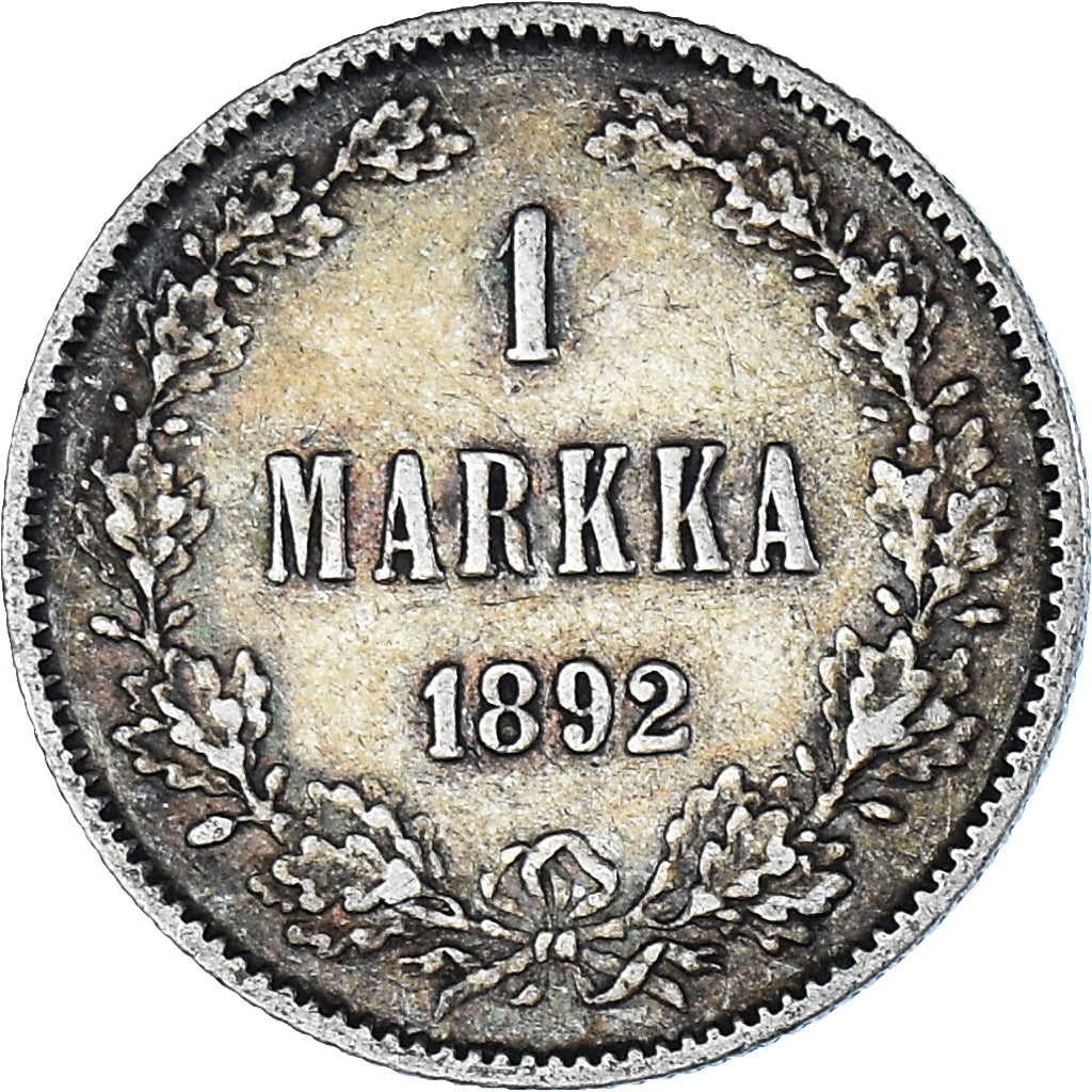 Coin, Finland, Alexander III, Markka, 1892, Helsinki, EF(40-45), Silver, KM:3.2