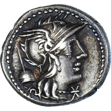Coin, Quinctia, Denarius, 126 BC, Rome, AU(50-53), Silver, Crawford:267/1