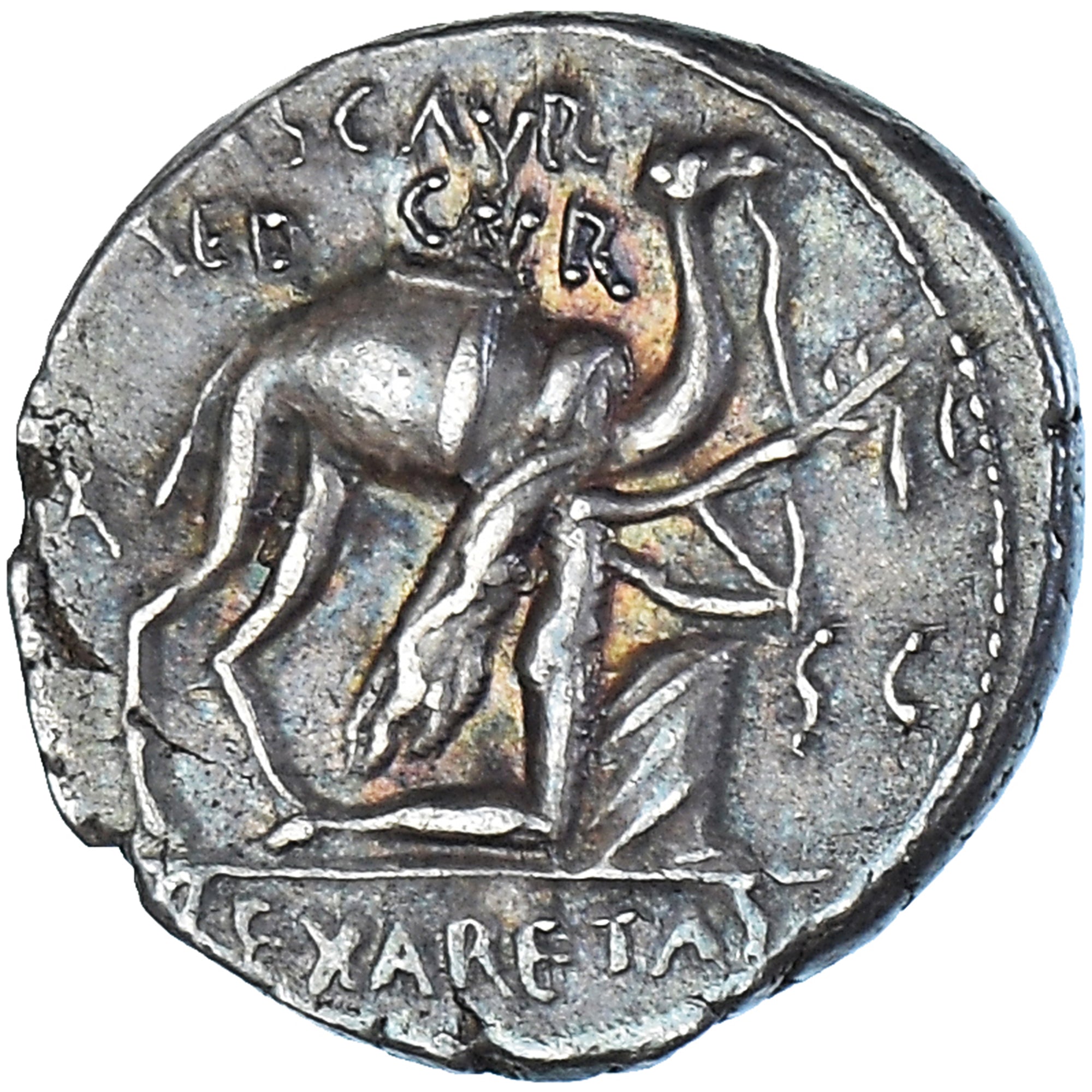 Moneta, Aemilia, Denarius, 58 BC, Rome, BB+, Argento, Crawford:422/1b
