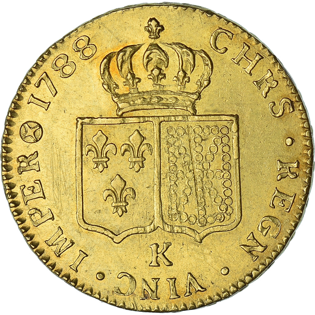 Moneta, Francia, Louis XVI, Double Louis d'or à la tête nue, 1788, Bordeaux
