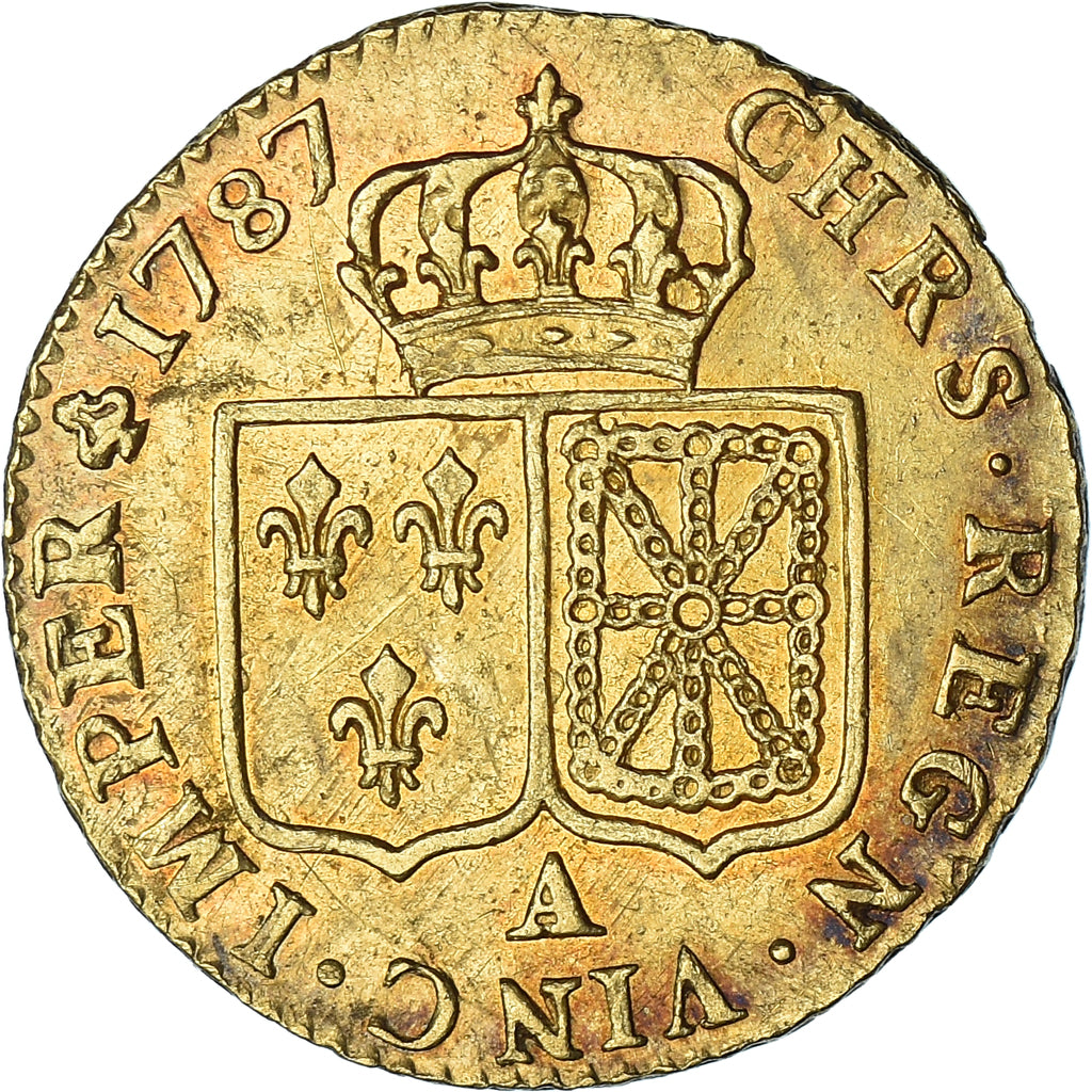 Moneta, Francja, Louis XVI, Louis d'or à la tête nue, 1787, Paris, VF(30-35)