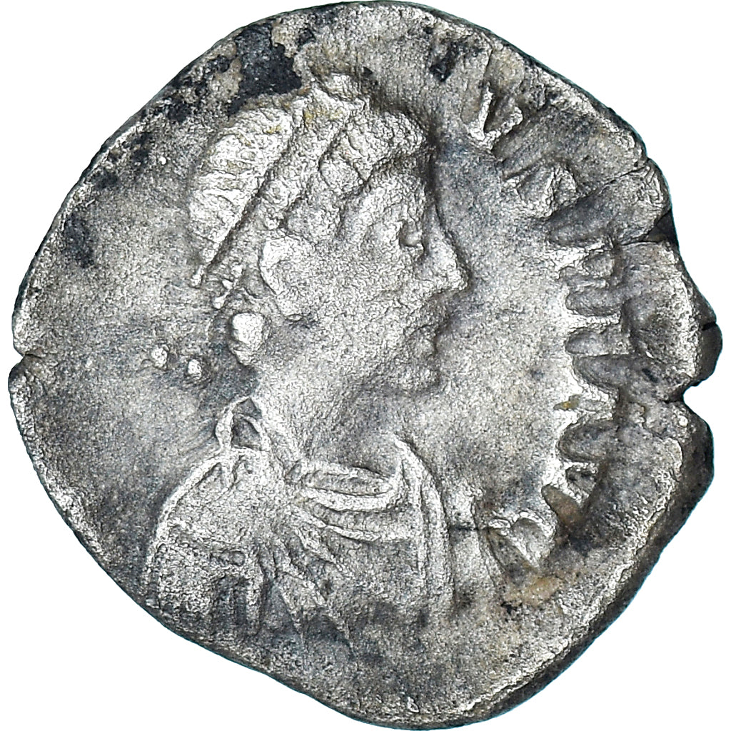 Coin, Arcadius, Siliqua, 383-387, Mediolanum, VF(30-35), Silver, RIC:13