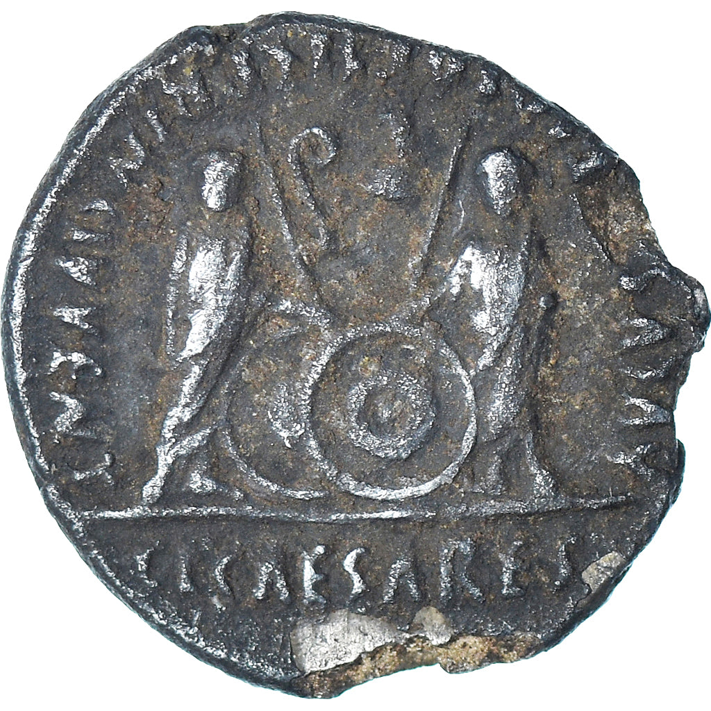 Coin, Augustus, Denarius, 2 BC-4 AD, Lugdunum, VF(30-35), Silver, RIC:207