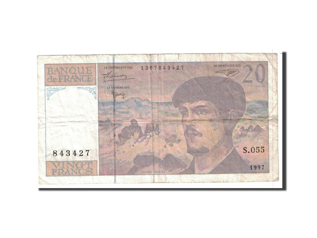 France, 20 Francs, 1997, KM:151c, Undated, EF(40-45), Fayette:66 ter.2