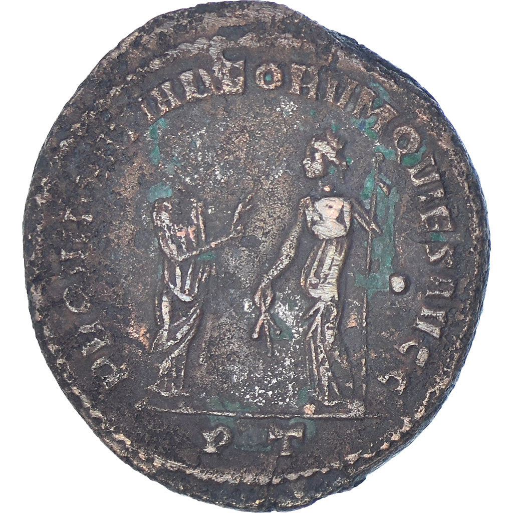 Moneda, Maximien Hercule, Follis, 305, Ticinum, BC+, Bronce, RIC:56b