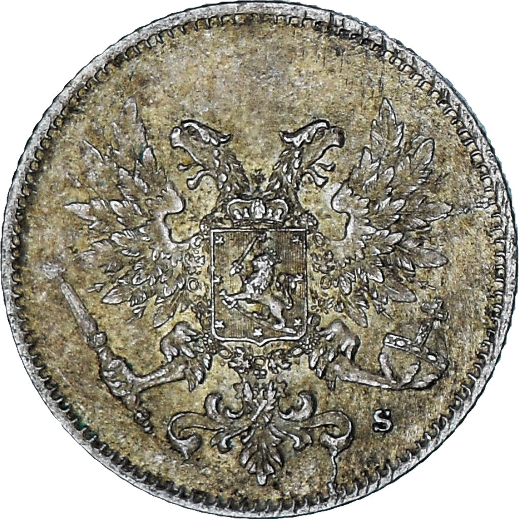 Monnaie, Finlande, 25 Penniä, 1917, Helsinki, SUP, Argent, KM:19