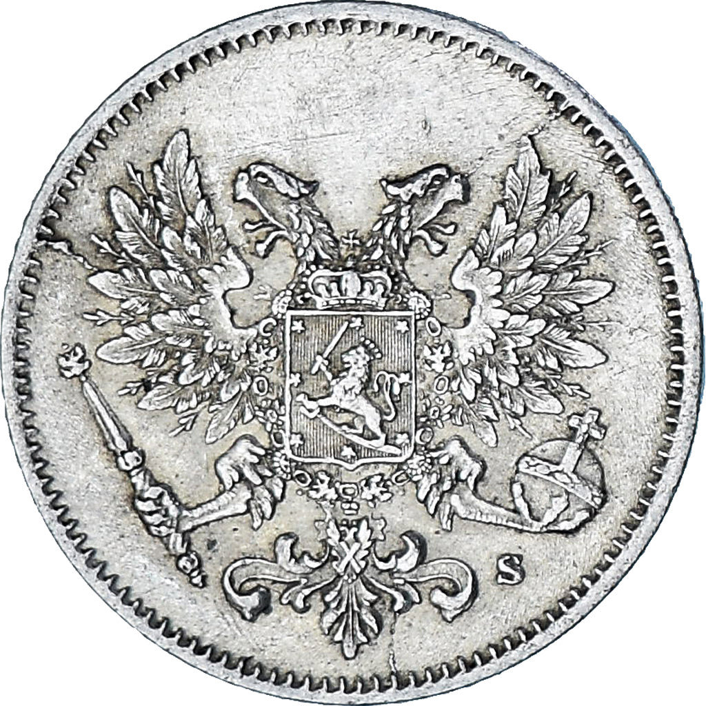 Monnaie, Finlande, 25 Penniä, 1917, Helsinki, SUP, Argent, KM:19