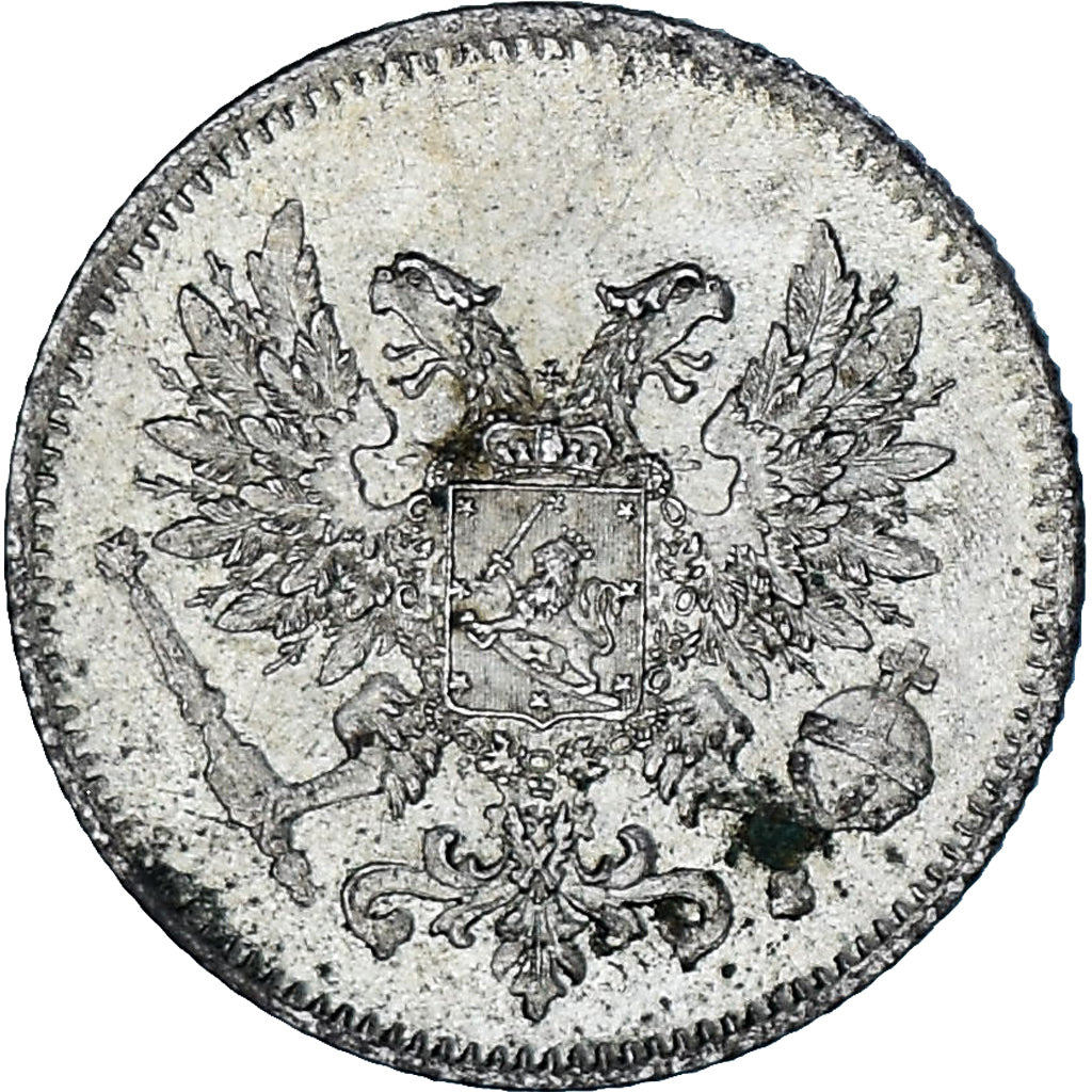 Munten, Finland, 25 Penniä, 1917, Helsinki, PR, Zilver, KM:19