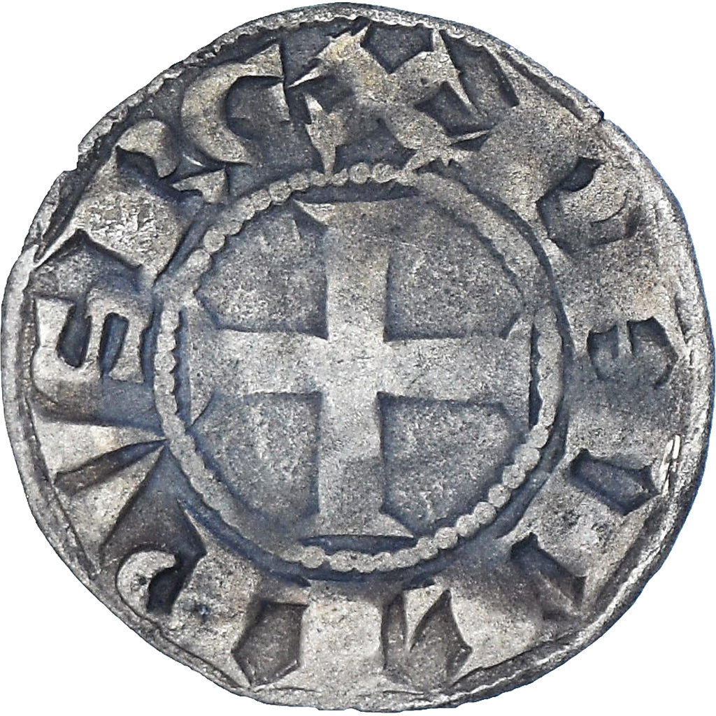 Monnaie, France, Philippe II, Denier, 1180-1223, Tours, TTB, Argent
