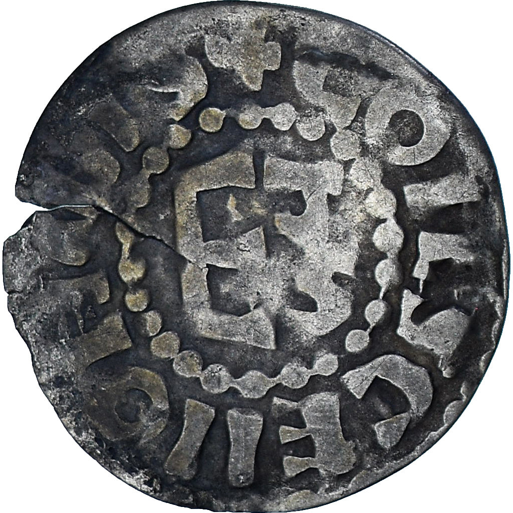 Moneta, Francia, Maine, Herbert I, Denier, ND (1015-1246), Le Mans, BB