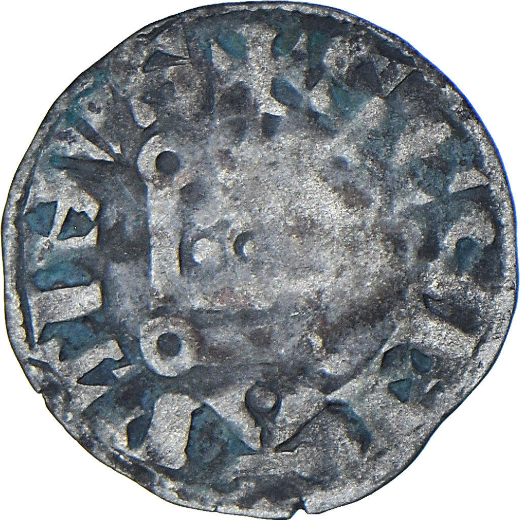 Moeda, França, Philip II, Denier, 1180-1223, Saint-Martin de Tours, VF(20-25)