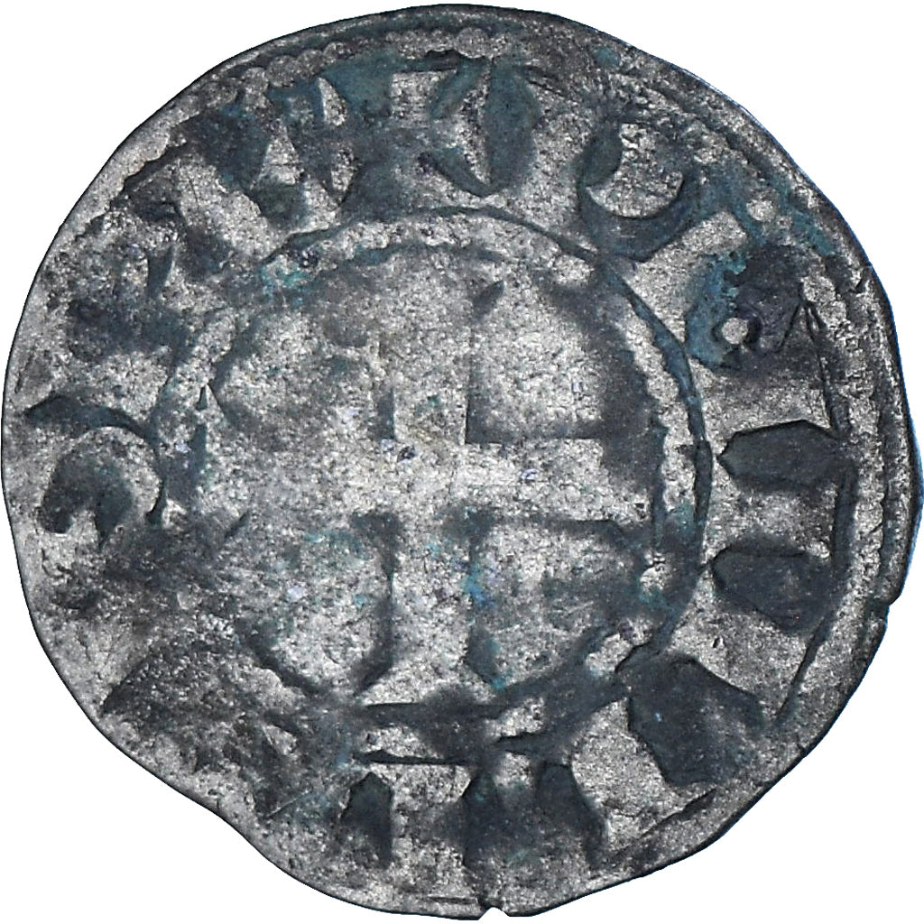 Moeda, França, Philip II, Denier, 1180-1223, Saint-Martin de Tours, VF(20-25)