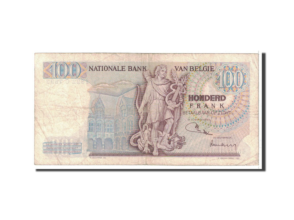 Banknote, Belgium, 100 Francs, 1972, 1972-03-29, KM:134b, VF(20-25)