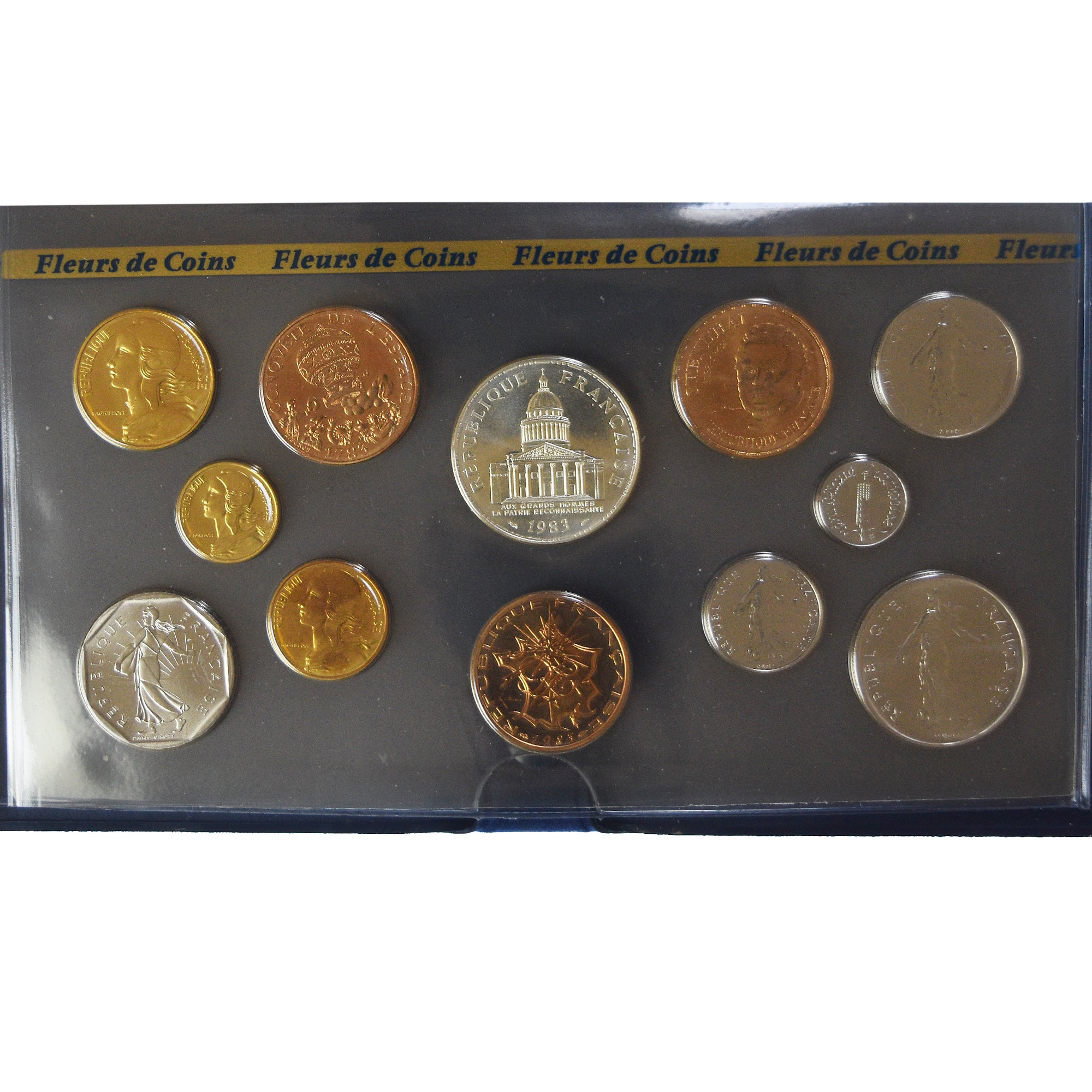 Moneta, Francja, Coffret 1 c. à 100 frs., 1983, Monnaie de Paris, FDC