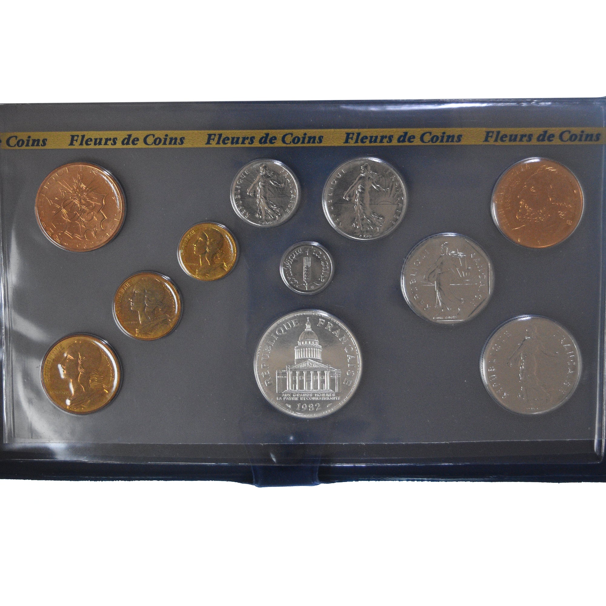 Monnaie, France, Coffret 1 c. à 100 frs., 1982, Monnaie de Paris, FDC, FDC