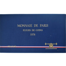 Moneta, Francia, Coffret 1 c. à 50 frs., 1974, Monnaie de Paris, FDC, FDC, N.C.