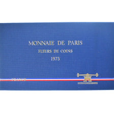 Coin, France, Coffret 1 c. à 50 frs., 1975, Monnaie de Paris, FDC, MS(65-70)