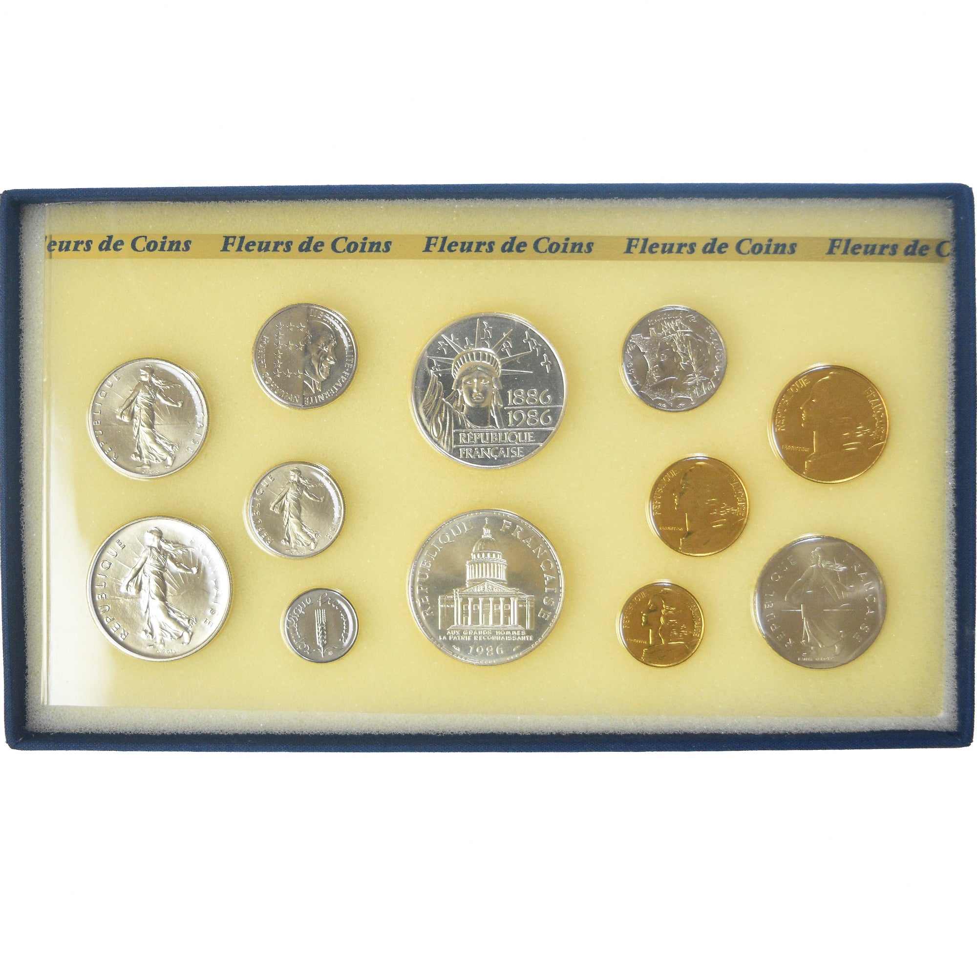Moneta, Francja, Coffret 1 c. à 100 frs., 1986, Monnaie de Paris, FDC