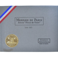 Moeda, França, Coffret 1 c. à 10 frs., 1971, Monnaie de Paris, FDC, MS(65-70)