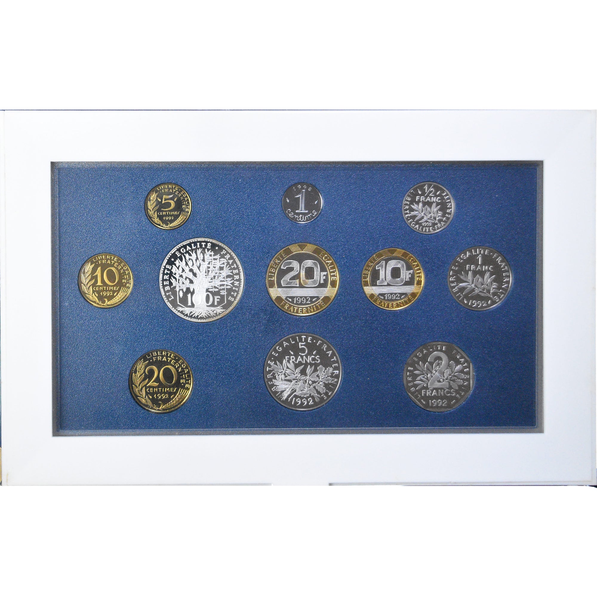Coin, France, Coffret 1 c. à 100 frs., 1992, Monnaie de Paris, BE, MS(65-70)
