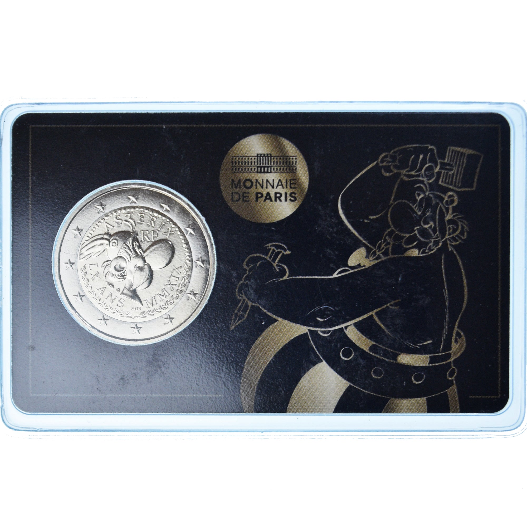 France, 2 Euro, 60 ans d'Astérix, 2019, Monnaie de Paris, BU,Card, MS(65-70)