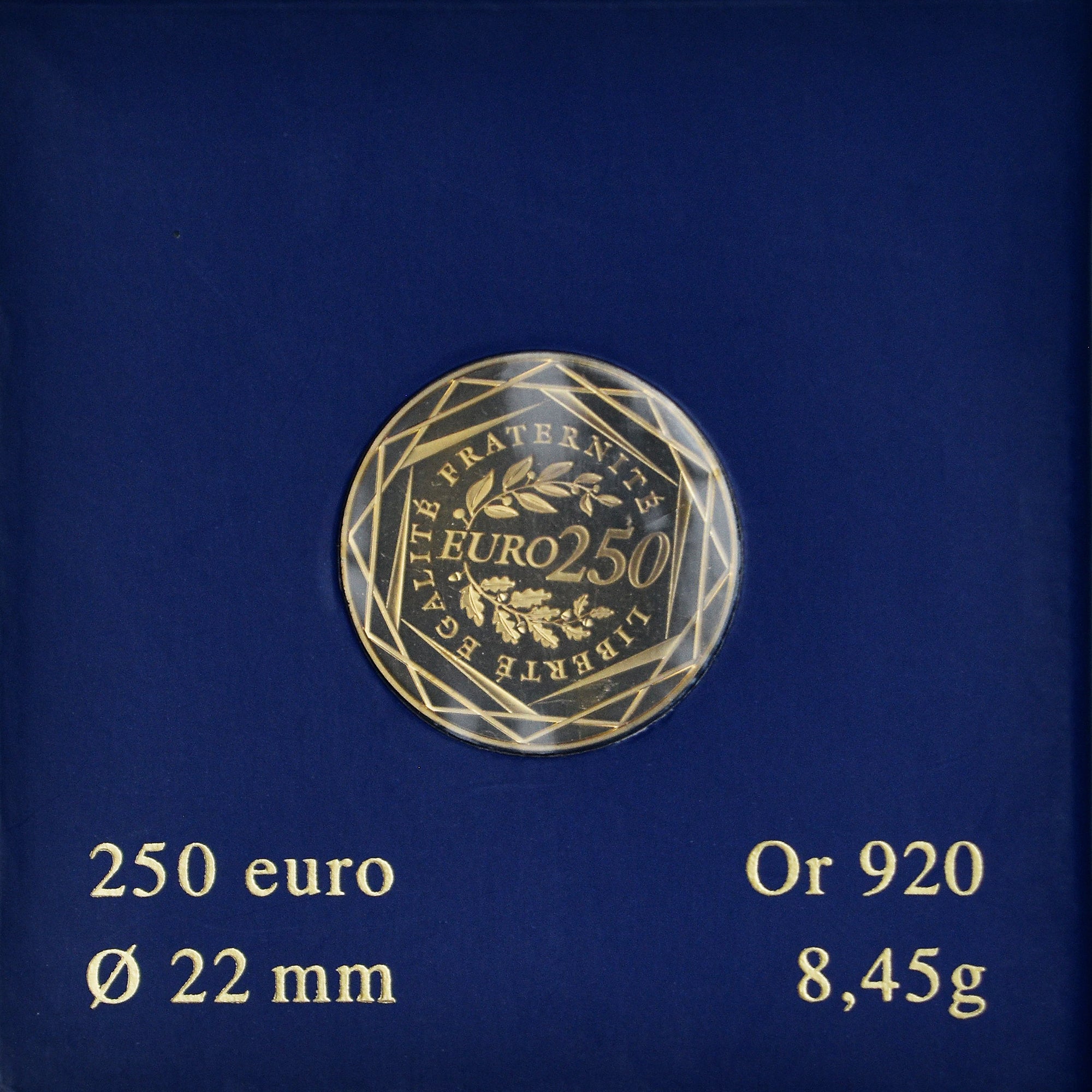 France, Semeuse, 250 Euro, 2009, Monnaie de Paris, MS(65-70), Gold