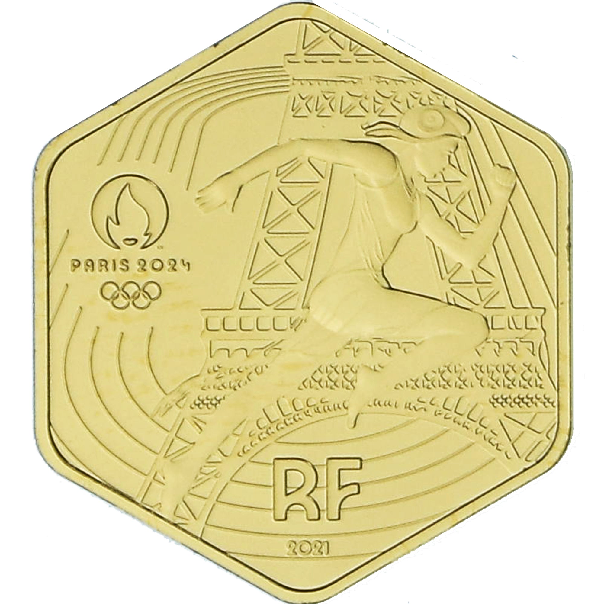 France, 250 Euro, JO Paris 2024 - Marianne, 2021, Paris, FDC, Or