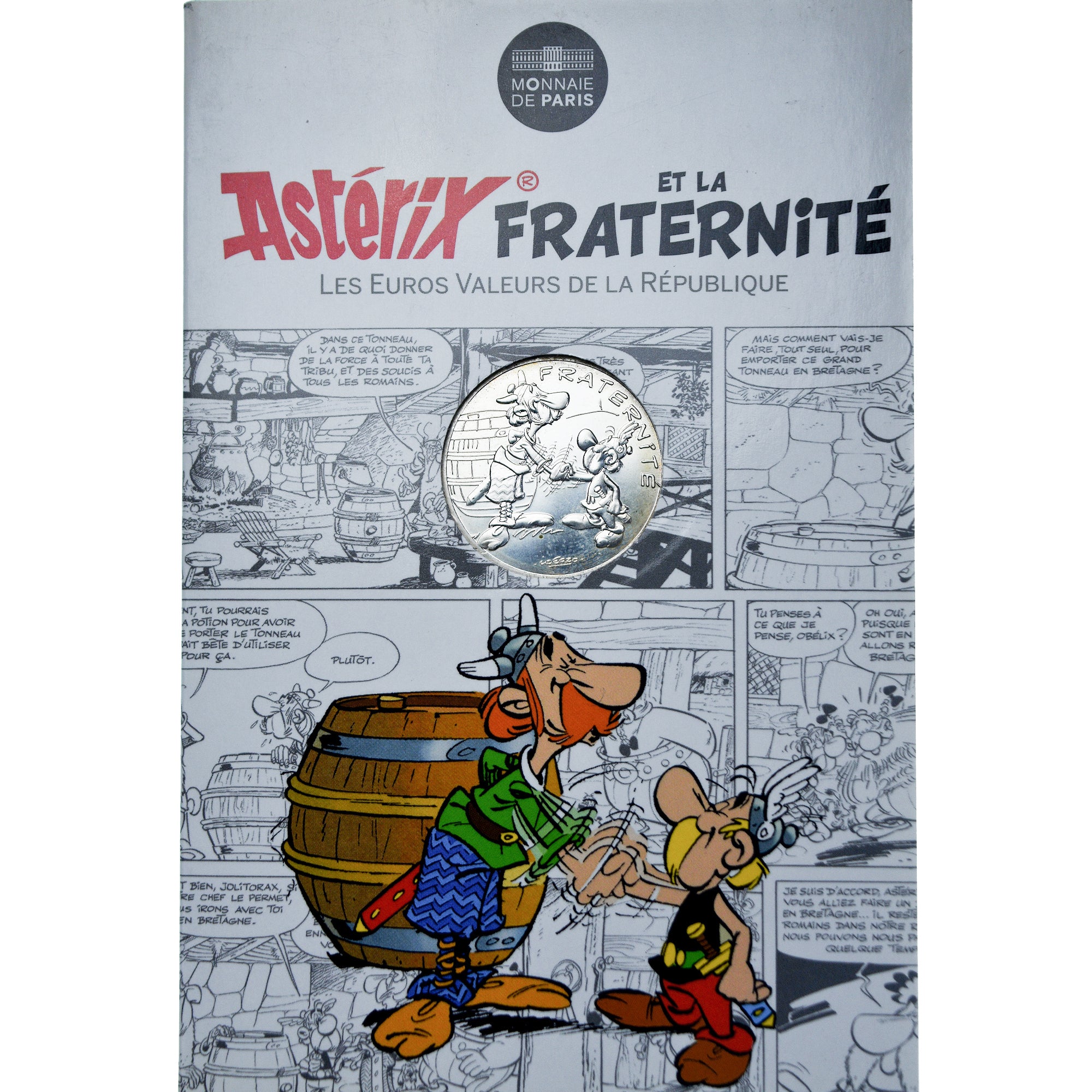 France, 10 Euro, Astérix - Fraternité, 2015, Monnaie de Paris, MS(64), Silver