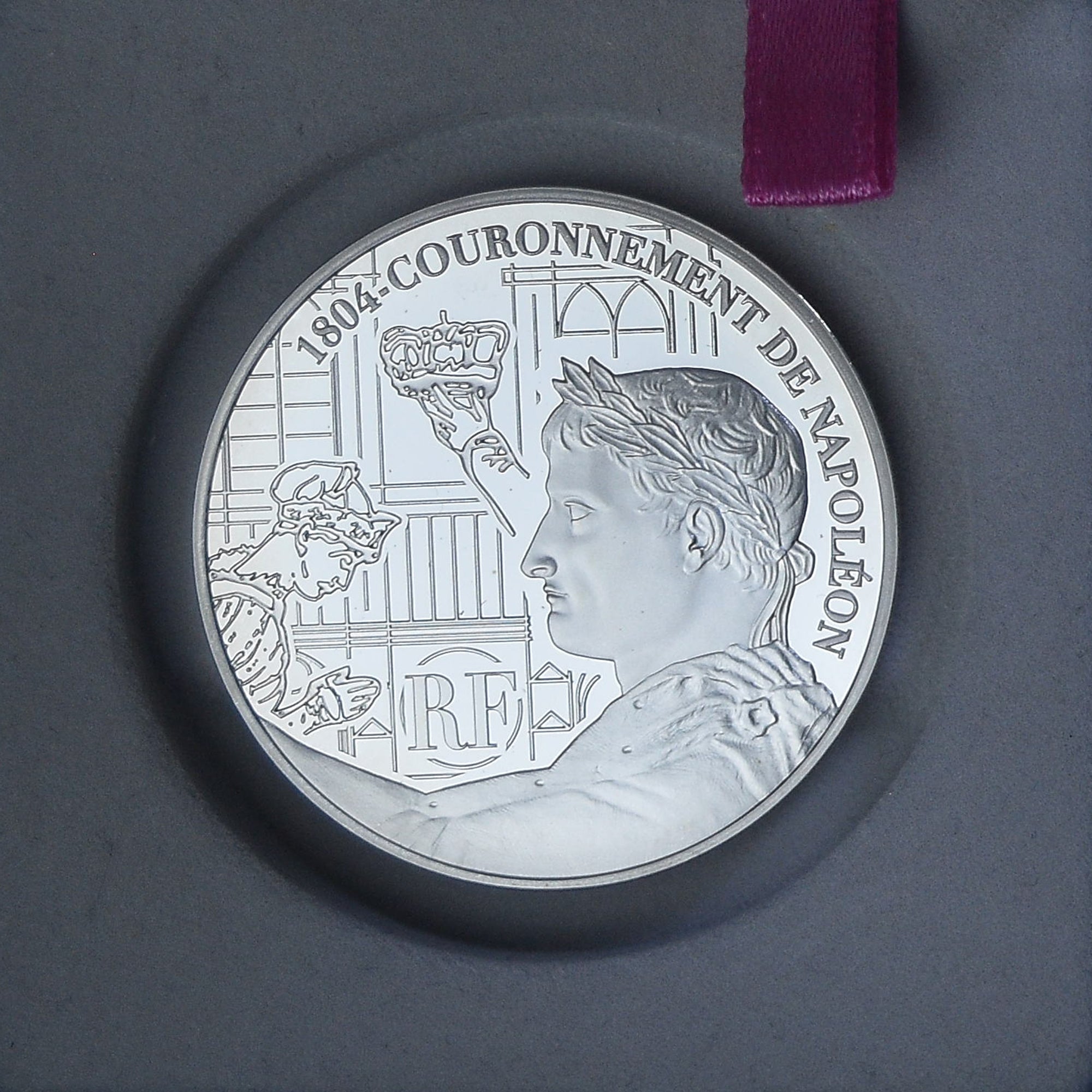 Francia, 1-1/2 Euro, Bicentenaire du couronnement de Napoléon I, 2004, BE, FDC
