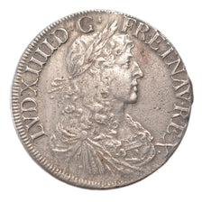 FRANCE, Écu au buste juvénile, ECU, 1664, Bayonne, KM #211.3, EF(40-45), Silver,