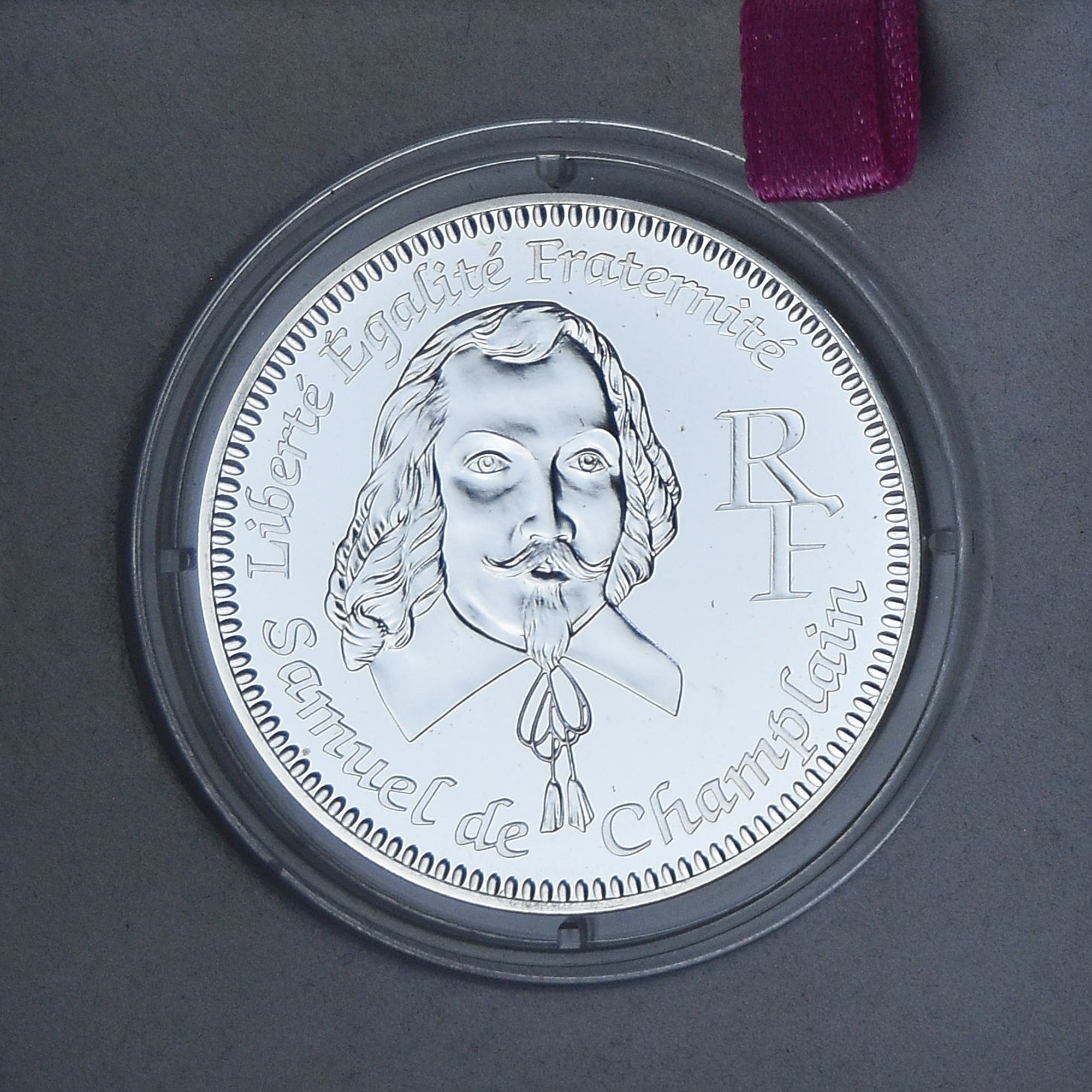 France, 1/4 Euro, Samuel de Champlain, 2004, BU, MS(65-70), Silver