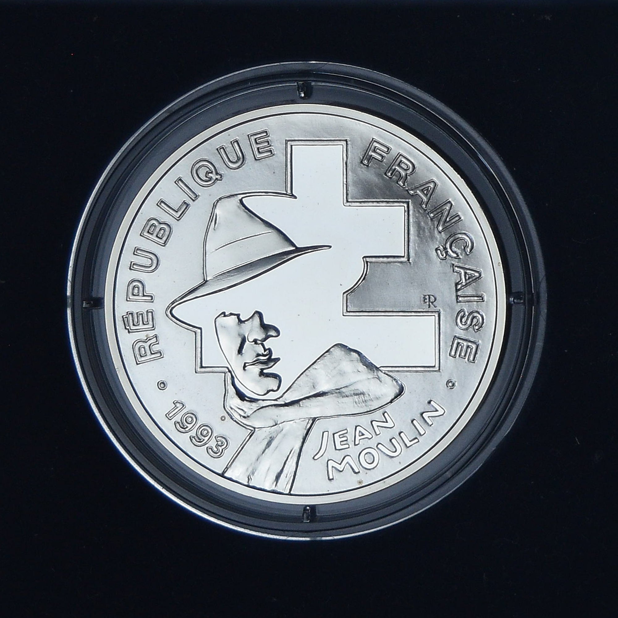 Monnaie, France, Jean Moulin, 100 Francs, 1993, Monnaie de Paris, FDC, Argent