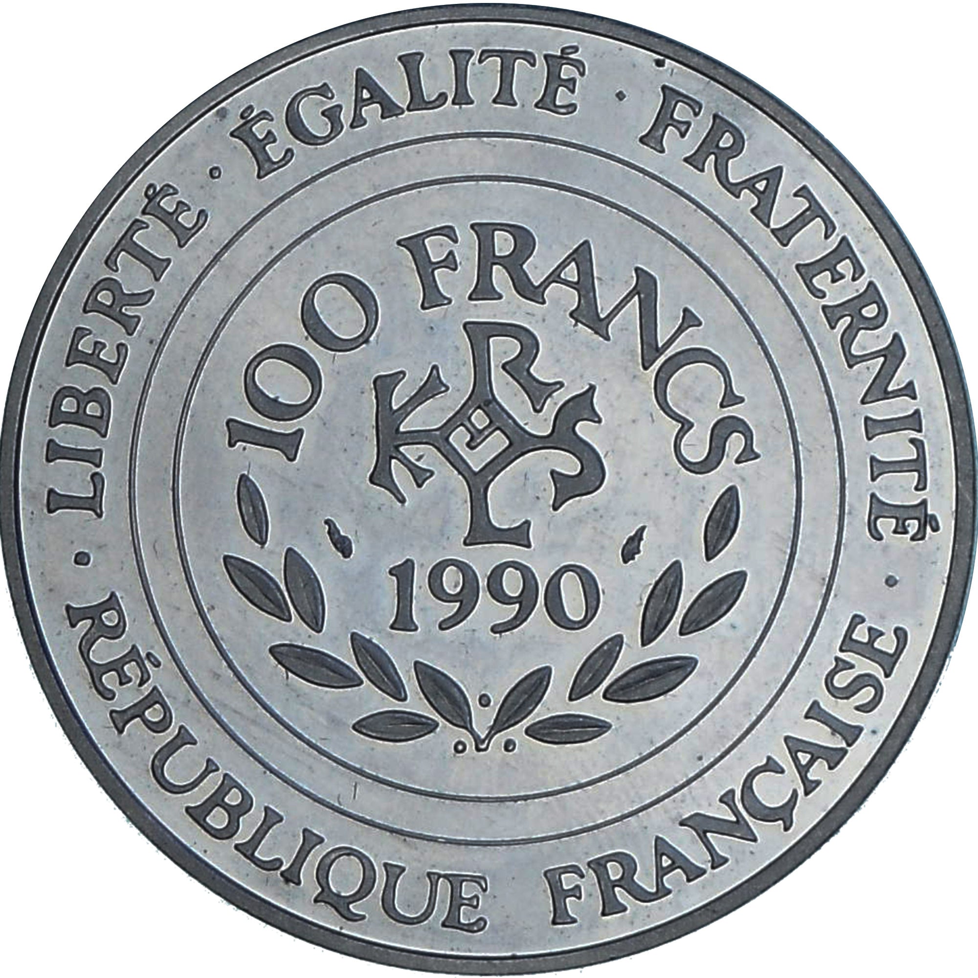 Moneta, Francia, Charlemagne, 100 Francs-15 Ecus, 1990, Paris, BE, SPL+
