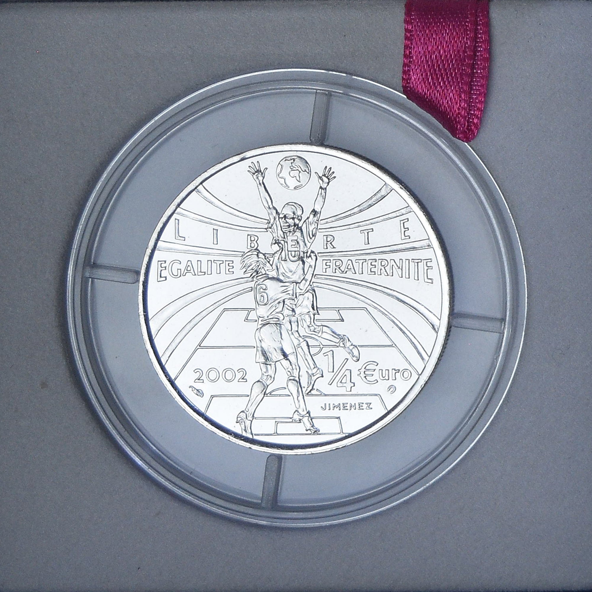 Francia, 1-1/2 Euro, Allez la France !, 2002, BU, FDC, Argento