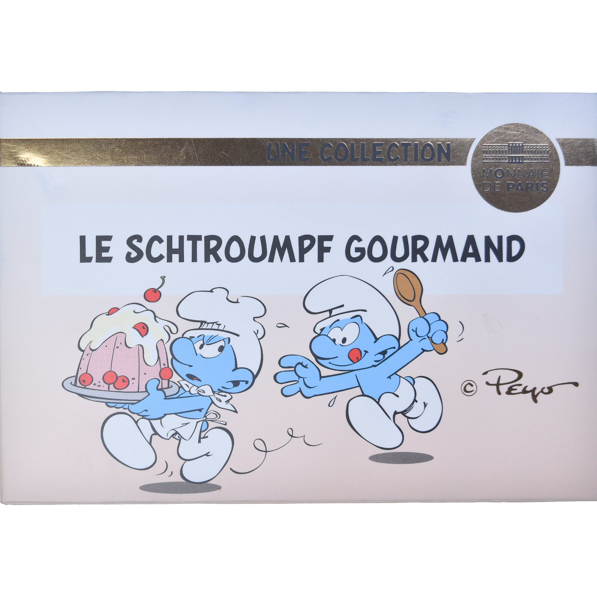 Francja, 50 Euro, Le Schtroumpf Gourmand, 2020, Monnaie de Paris, MS(65-70)